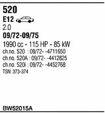 Walker BW52015A Abgasanlage BW52015A: Bestellen Sie in Polen zu einem guten Preis bei 2407.PL!