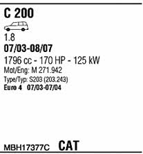  MBH17377C Система выпуска отработаных газов MBH17377C: Отличная цена - Купить в Польше на 2407.PL!