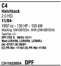  CIH18338BA Система випуску відпрацьованих газів CIH18338BA: Приваблива ціна - Купити у Польщі на 2407.PL!