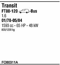 Walker FO80311A Układ wydechowy FO80311A: Dobra cena w Polsce na 2407.PL - Kup Teraz!