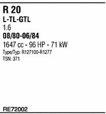  RE72002 Система выпуска отработаных газов RE72002: Отличная цена - Купить в Польше на 2407.PL!