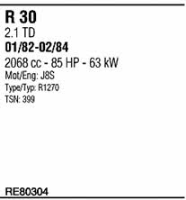  RE80304 Система выпуска отработаных газов RE80304: Отличная цена - Купить в Польше на 2407.PL!