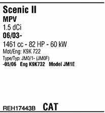  REH17443B Układ wydechowy REH17443B: Dobra cena w Polsce na 2407.PL - Kup Teraz!