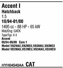 Walker HYH04540AA Система випуску відпрацьованих газів HYH04540AA: Приваблива ціна - Купити у Польщі на 2407.PL!