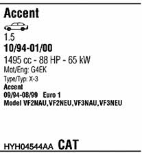 Walker HYH04544AA Система выпуска отработаных газов HYH04544AA: Отличная цена - Купить в Польше на 2407.PL!