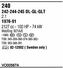  VO00567A Abgasanlage VO00567A: Kaufen Sie zu einem guten Preis in Polen bei 2407.PL!