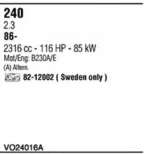  VO24016A Abgasanlage VO24016A: Kaufen Sie zu einem guten Preis in Polen bei 2407.PL!