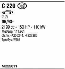 Walker MB22011 Система випуску відпрацьованих газів MB22011: Приваблива ціна - Купити у Польщі на 2407.PL!