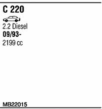 Walker MB22015 Система выпуска отработаных газов MB22015: Отличная цена - Купить в Польше на 2407.PL!