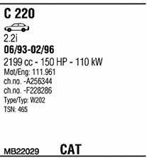  MB22029 Система випуску відпрацьованих газів MB22029: Приваблива ціна - Купити у Польщі на 2407.PL!