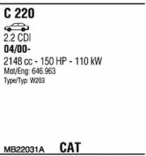  MB22031A Система випуску відпрацьованих газів MB22031A: Приваблива ціна - Купити у Польщі на 2407.PL!