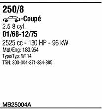  MB25004A Система випуску відпрацьованих газів MB25004A: Приваблива ціна - Купити у Польщі на 2407.PL!