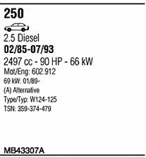 Walker MB43307A Система випуску відпрацьованих газів MB43307A: Приваблива ціна - Купити у Польщі на 2407.PL!
