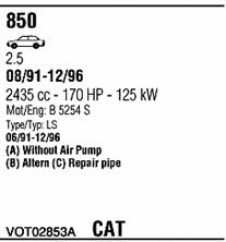  VOT02853A Exhaust system VOT02853A: Buy near me in Poland at 2407.PL - Good price!