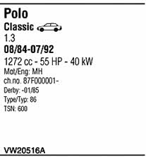 Walker VW20516A Układ wydechowy VW20516A: Dobra cena w Polsce na 2407.PL - Kup Teraz!