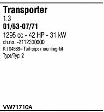  VW71710A Abgasanlage VW71710A: Kaufen Sie zu einem guten Preis in Polen bei 2407.PL!
