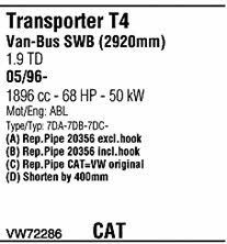  VW72286 Abgasanlage VW72286: Kaufen Sie zu einem guten Preis in Polen bei 2407.PL!