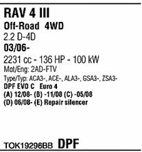  TOK19296BB Abgasanlage TOK19296BB: Kaufen Sie zu einem guten Preis in Polen bei 2407.PL!