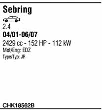  CHK18562B Układ wydechowy CHK18562B: Dobra cena w Polsce na 2407.PL - Kup Teraz!