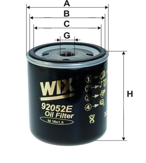 WIX 92052E Oil Filter 92052E: Buy near me in Poland at 2407.PL - Good price!