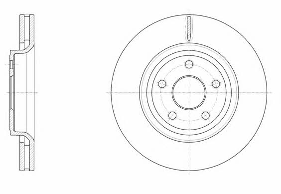 Woking D61512.10 Front brake disc ventilated D6151210: Buy near me in Poland at 2407.PL - Good price!