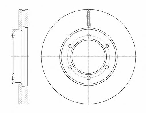 Woking D6702.10 Front brake disc ventilated D670210: Buy near me in Poland at 2407.PL - Good price!