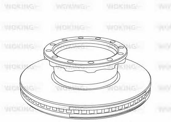 Woking NSA1029.20 Front brake disc ventilated NSA102920: Buy near me in Poland at 2407.PL - Good price!