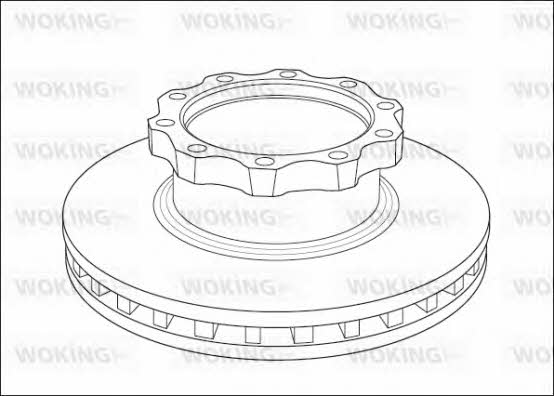Woking NSA1039.20 Front brake disc ventilated NSA103920: Buy near me in Poland at 2407.PL - Good price!