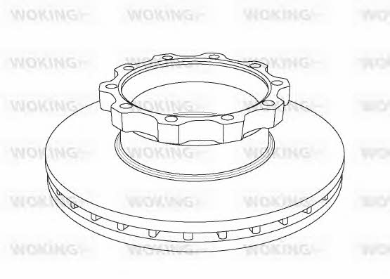 Woking NSA1044.20 Front brake disc ventilated NSA104420: Buy near me in Poland at 2407.PL - Good price!