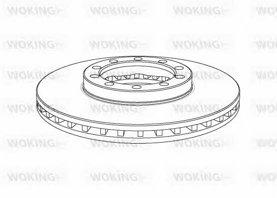 Woking NSA1138.20 Front brake disc ventilated NSA113820: Buy near me in Poland at 2407.PL - Good price!