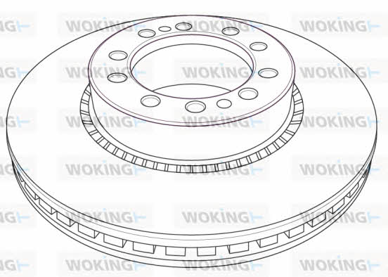 Woking NSA1208.20 Тормозной диск передний вентилируемый NSA120820: Отличная цена - Купить в Польше на 2407.PL!