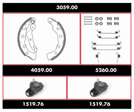 Woking 3059.00 Brake shoe set 305900: Buy near me in Poland at 2407.PL - Good price!