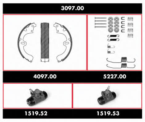 Woking 3097.00 Brake shoe set 309700: Buy near me in Poland at 2407.PL - Good price!