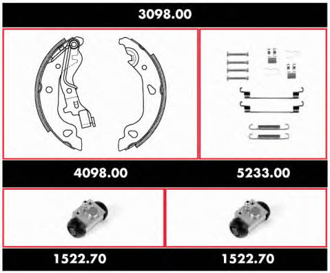 Woking 3098.00 Brake shoe set 309800: Buy near me in Poland at 2407.PL - Good price!