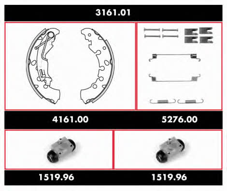 Woking 3161.01 Brake shoe set 316101: Buy near me in Poland at 2407.PL - Good price!