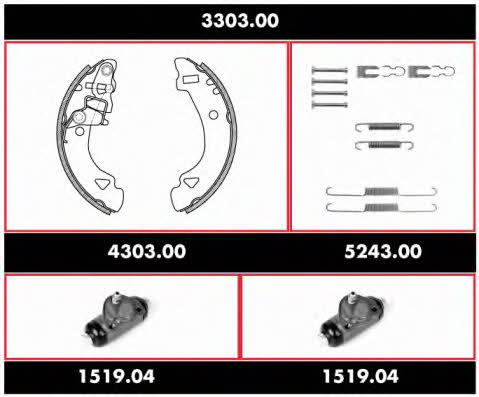 Woking 3303.00 Brake shoe set 330300: Buy near me in Poland at 2407.PL - Good price!