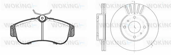 Woking 82203.00 Przednie wentylowane tarcze hamulcowe z klockami, kpl 8220300: Dobra cena w Polsce na 2407.PL - Kup Teraz!