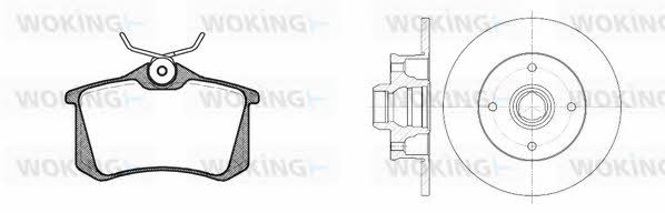 Woking 83633.02 Tarcze hamulcowe z klockami tył niewentylowane, kpl 8363302: Dobra cena w Polsce na 2407.PL - Kup Teraz!