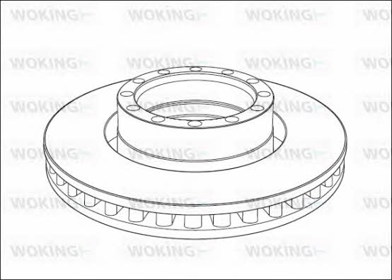 Woking NSA1015.20 Front brake disc ventilated NSA101520: Buy near me in Poland at 2407.PL - Good price!