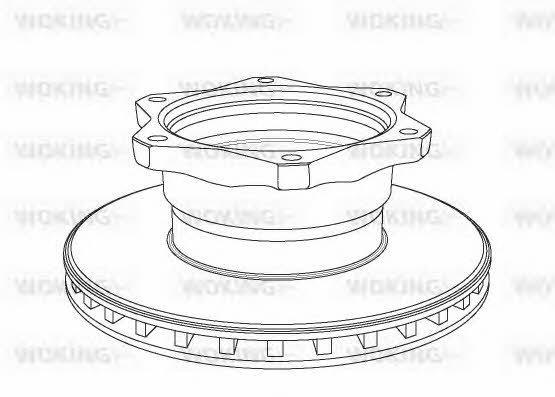 Woking NSA1058.20 Rear ventilated brake disc NSA105820: Buy near me in Poland at 2407.PL - Good price!