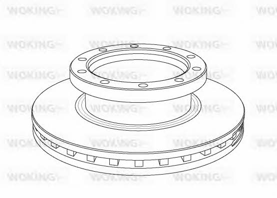 Woking NSA1061.20 Front brake disc ventilated NSA106120: Buy near me in Poland at 2407.PL - Good price!