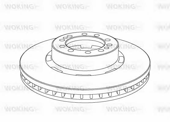 Woking NSA1074.20 Front brake disc ventilated NSA107420: Buy near me in Poland at 2407.PL - Good price!