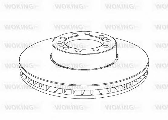 Woking NSA1075.20 Front brake disc ventilated NSA107520: Buy near me in Poland at 2407.PL - Good price!