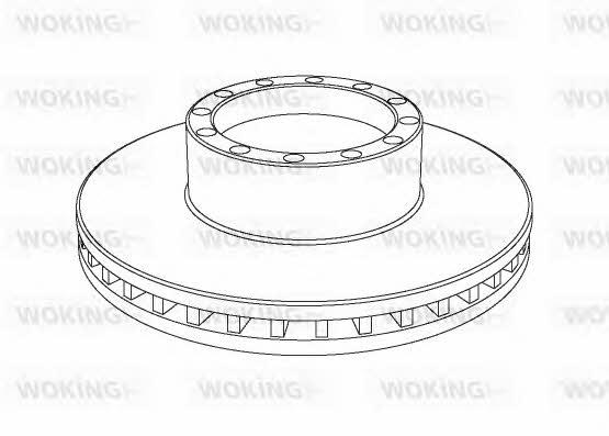 Woking NSA1091.20 Front brake disc ventilated NSA109120: Buy near me in Poland at 2407.PL - Good price!