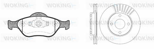 Woking 86663.00 Front ventilated brake discs with pads, set 8666300: Buy near me at 2407.PL in Poland at an Affordable price!