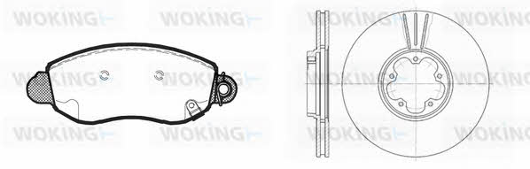 Woking 86723.00 Front ventilated brake discs with pads, set 8672300: Buy near me in Poland at 2407.PL - Good price!