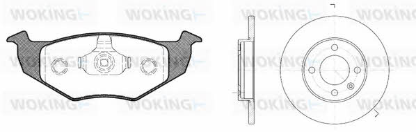 Woking 87093.00 Bremsscheiben mit Belägen vorne unbelüftet, Satz 8709300: Kaufen Sie zu einem guten Preis in Polen bei 2407.PL!