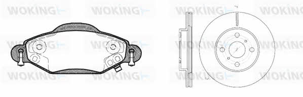 Woking 88783.00 Front ventilated brake discs with pads, set 8878300: Buy near me in Poland at 2407.PL - Good price!