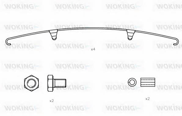 Woking ACA8502.00 Mounting kit brake pads ACA850200: Buy near me in Poland at 2407.PL - Good price!