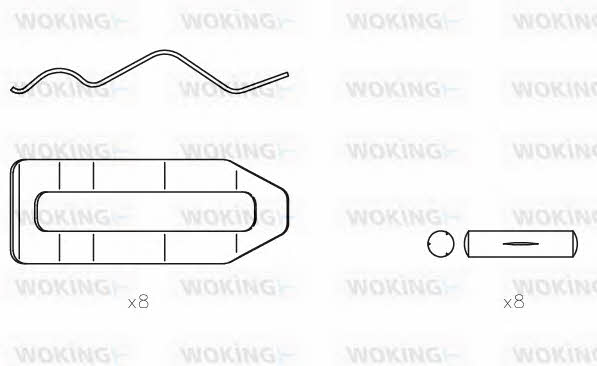 Woking ACA8503.00 Mounting kit brake pads ACA850300: Buy near me at 2407.PL in Poland at an Affordable price!